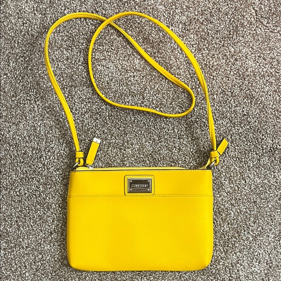 Calvin Klein Women’s Bright Yellow Crossbody Bag - Picture 1 of 5